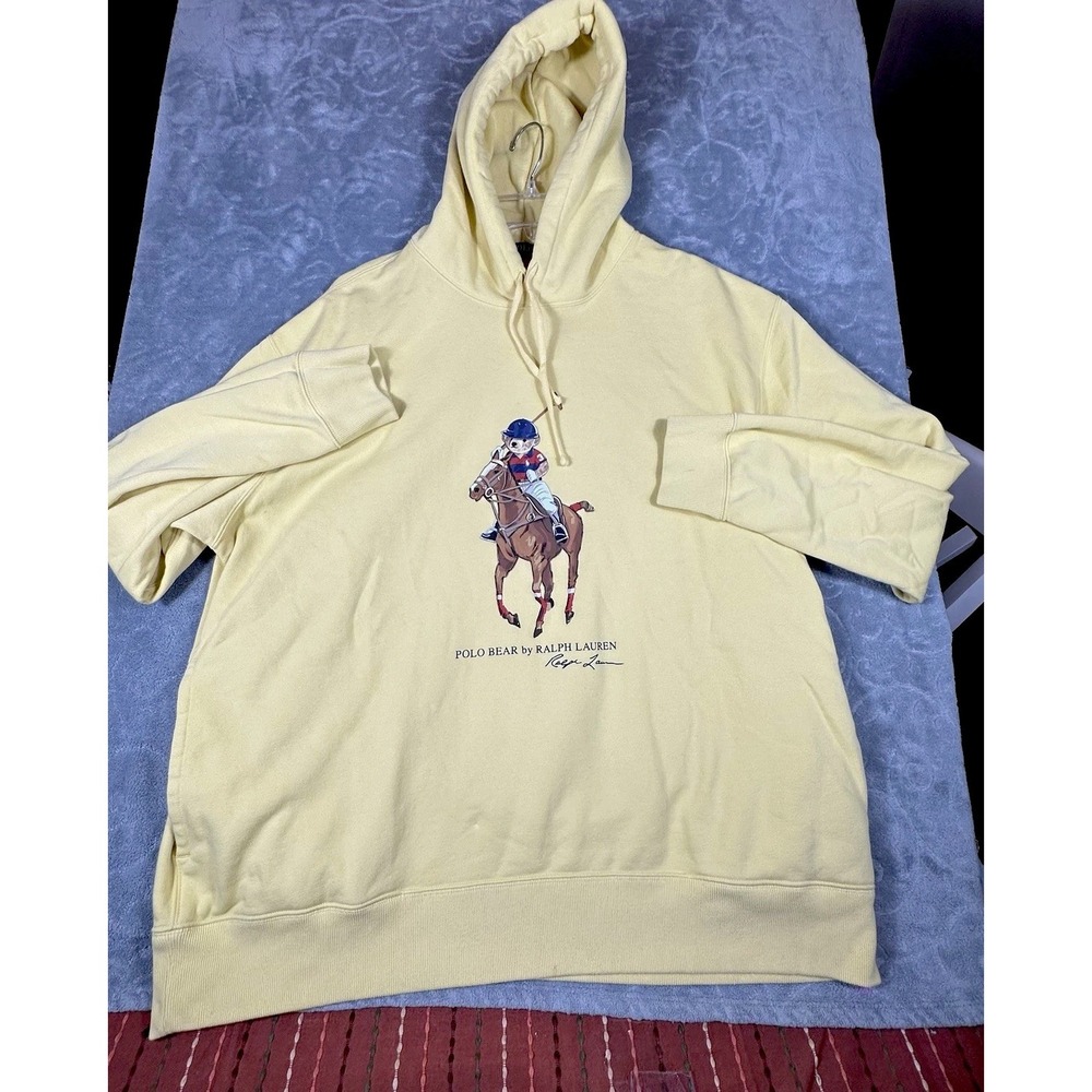 Polo Ralph Lauren Polo Bear Hoodie Men's 2XB Big Tall Polo Player Heavyweight